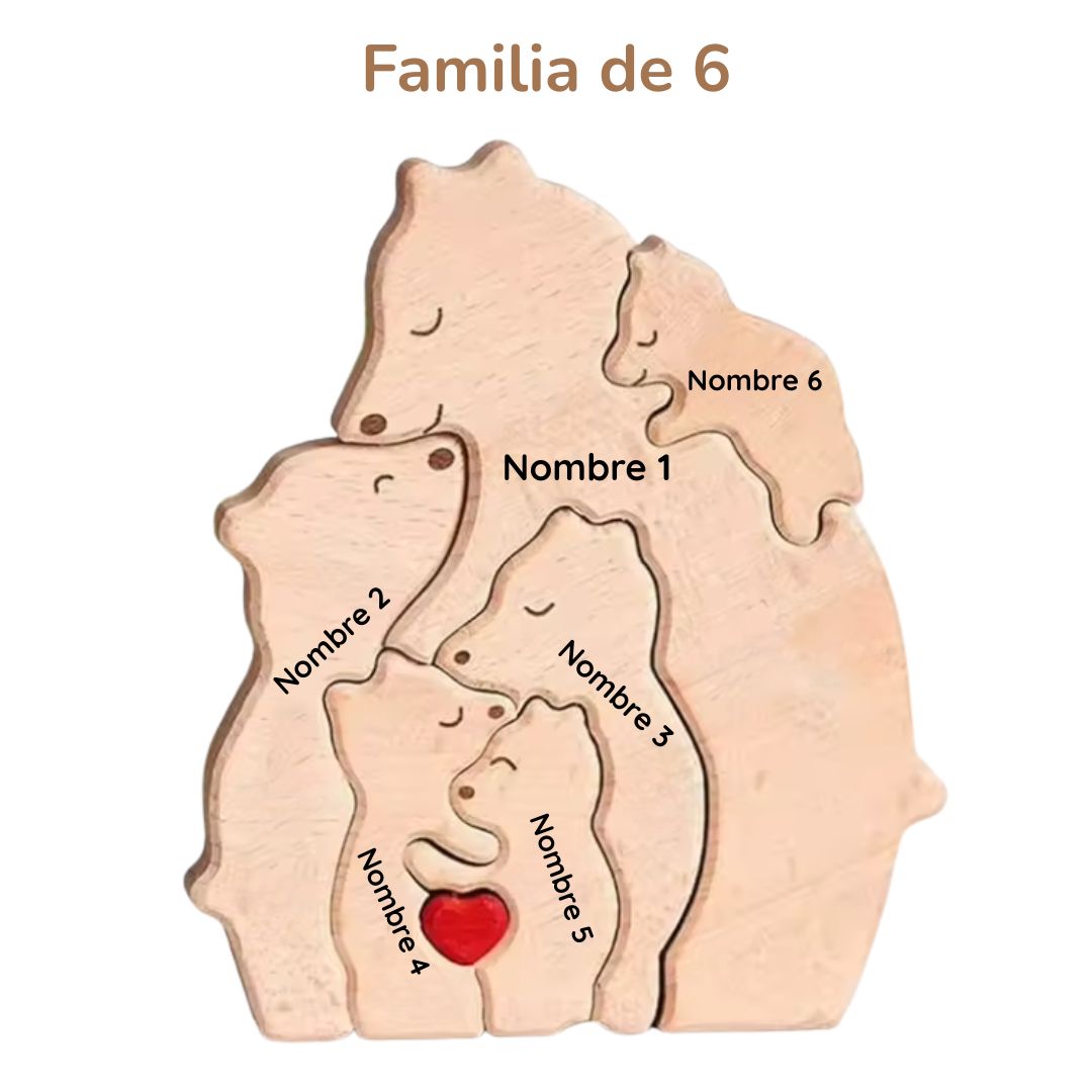 Puzzle Familia Especial de Osos – Regalo Personalizado