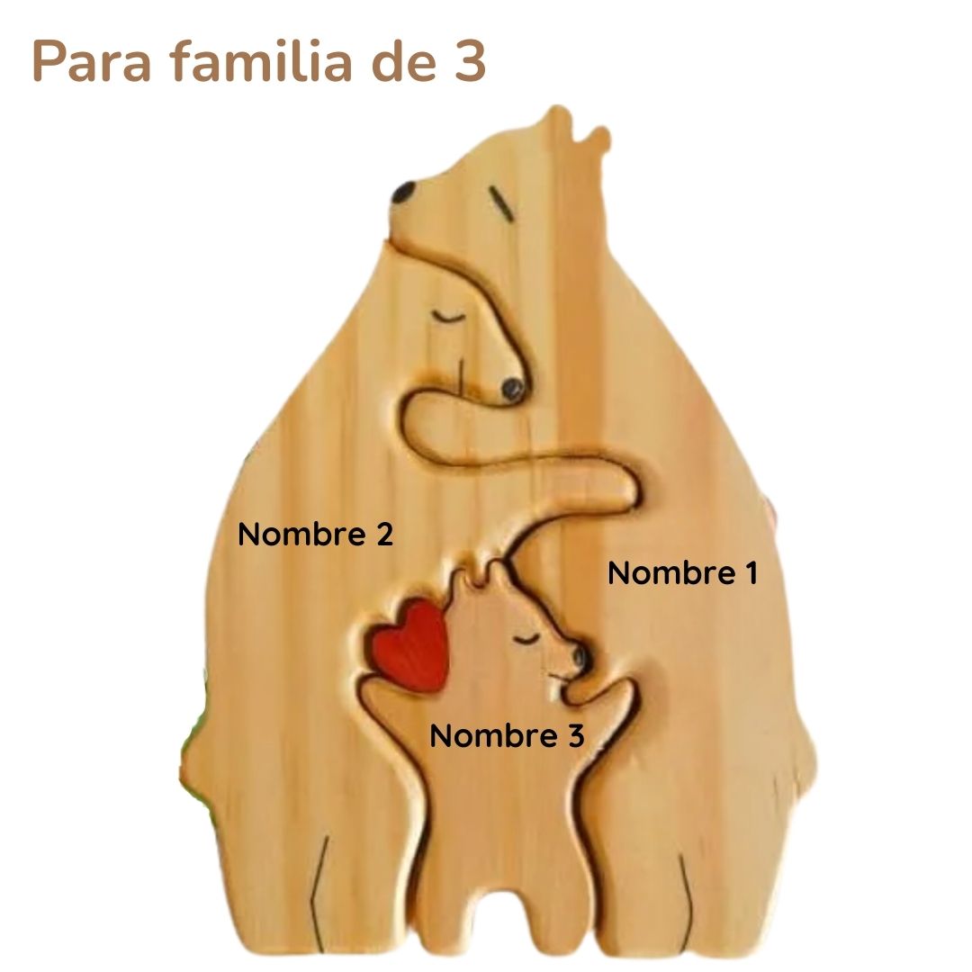 Puzzle Familiar de Osos - Regalo Personalizado