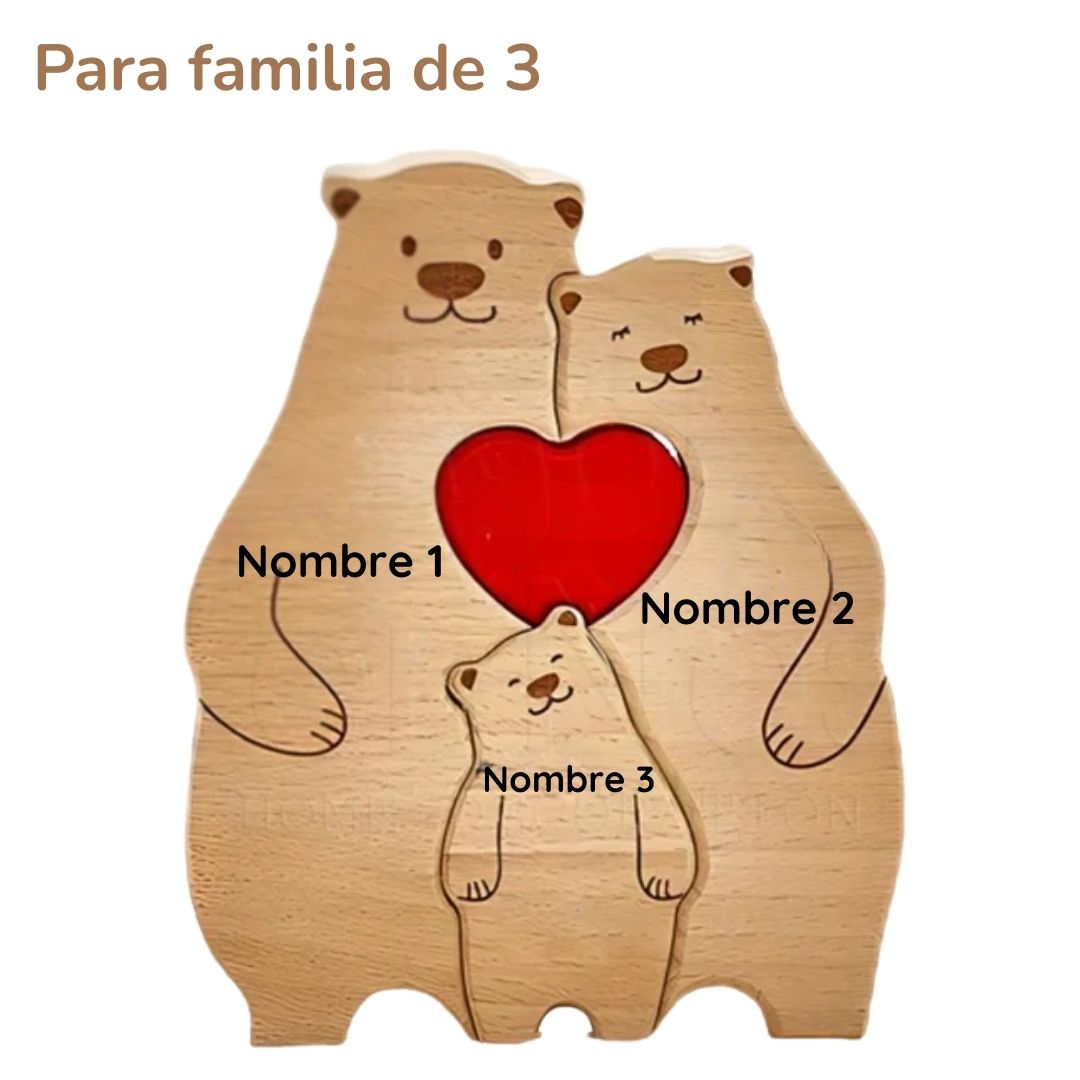 Puzzle Familia de Osos - Regalo Personalizado