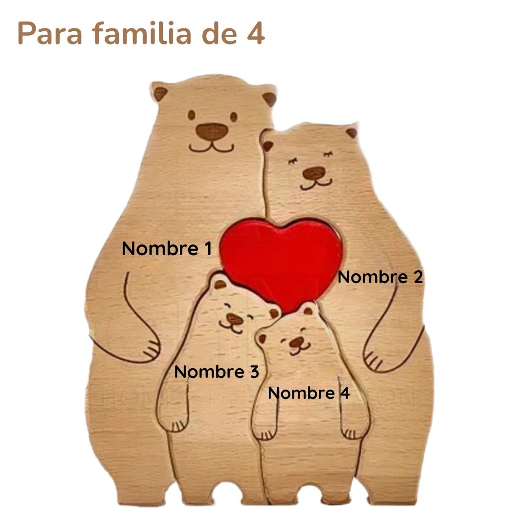 Puzzle Familia de Osos - Regalo Personalizado