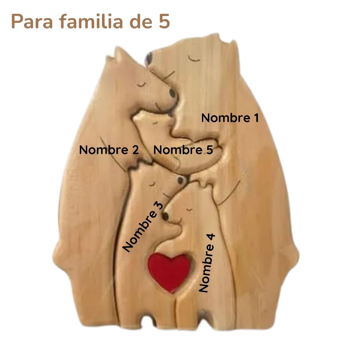 Puzzle Familiar de Osos - Regalo Personalizado