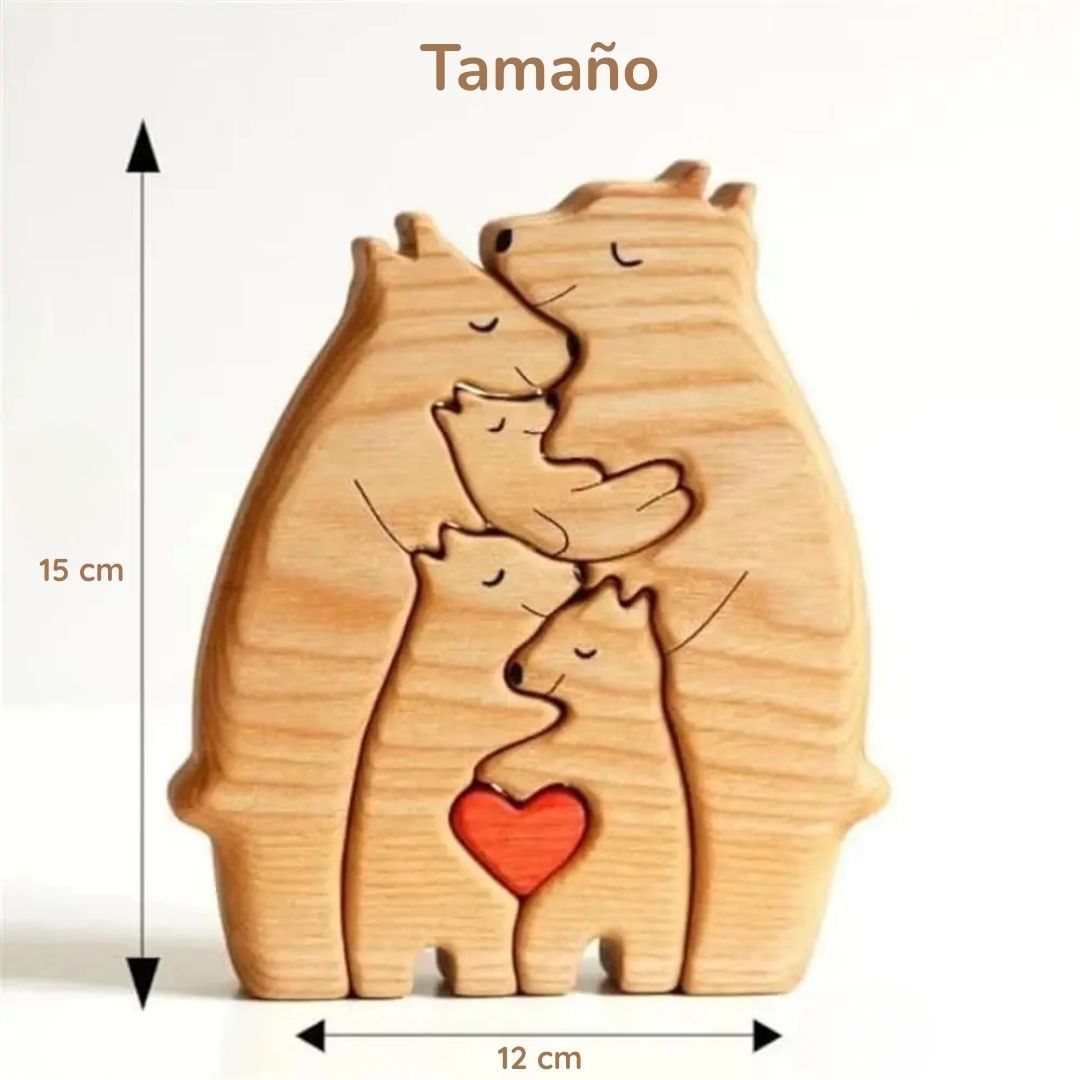 Puzzle Familiar de Osos - Regalo Personalizado