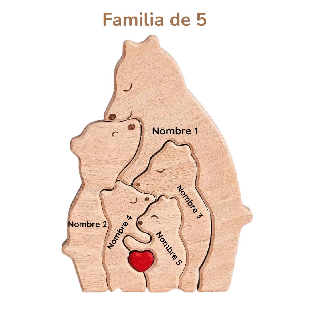 Puzzle Familia Especial de Osos – Regalo Personalizado