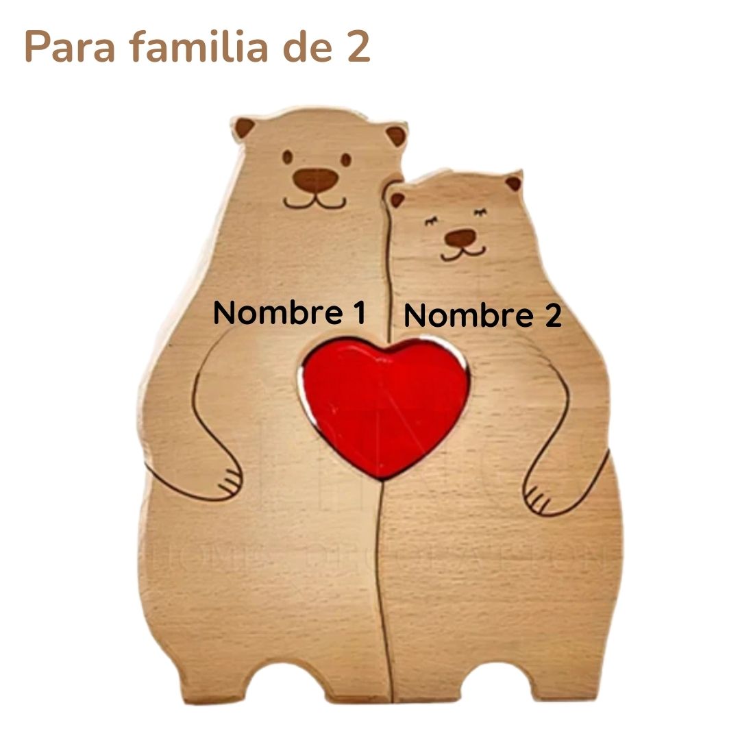 Puzzle Familia de Osos - Regalo Personalizado
