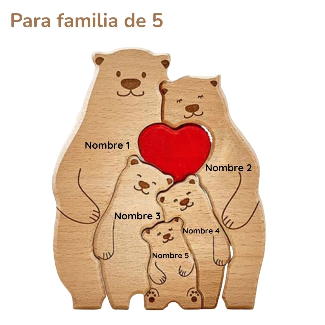 Puzzle Familia de Osos - Regalo Personalizado