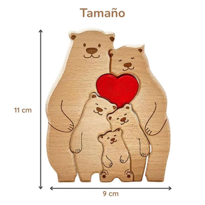 Puzzle Familia de Osos - Regalo Personalizado