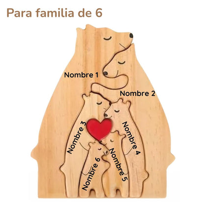 Puzzle Familiar de Osos - Regalo Personalizado