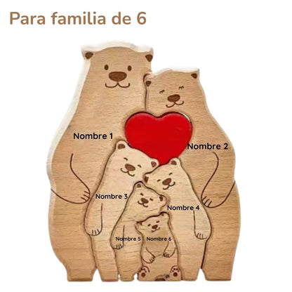 Puzzle Familia de Osos - Regalo Personalizado