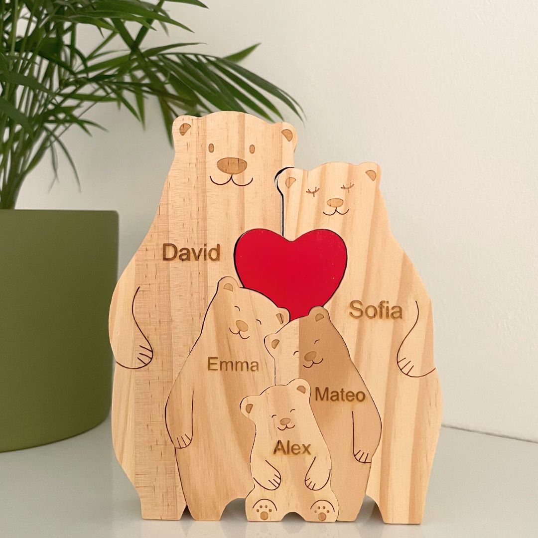 Puzzle Familia de Osos - Regalo Personalizado