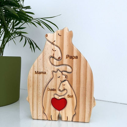 Puzzle Familiar de Osos - Regalo Personalizado