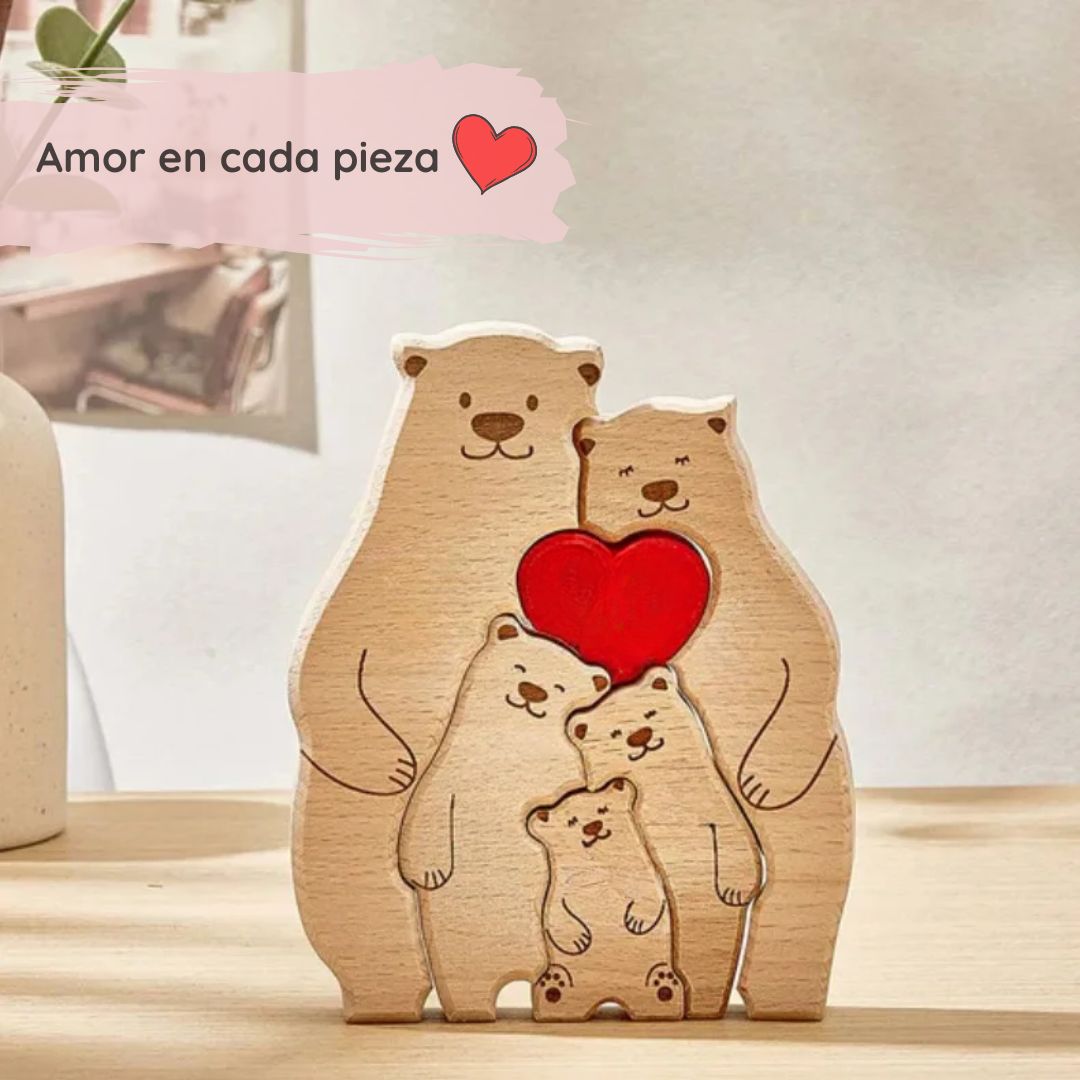 Puzzle Familia de Osos - Regalo Personalizado