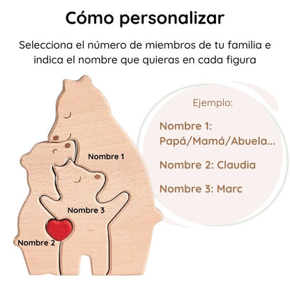 Puzzle Familia Especial de Osos – Regalo Personalizado
